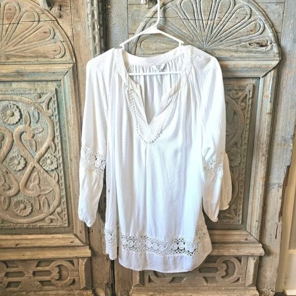 White top with lace insert - Picture 1 of 2